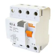 Устройство защитного отключения TDM ВД63 4Р 63А 30мА / SQ0220-0010