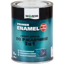 Грунт-эмаль Экодом По ржавчине 3в1 (2.2кг, серый)