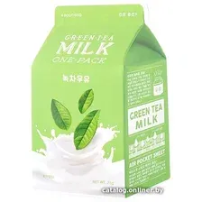 Тканевая маска APieu Маска для лица тканевая Green Tea Milk One-Pack (21 г)