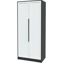 Шкаф распашной Интерлиния Концепт Тренд КТ-Ш2 (антрацит/белый)