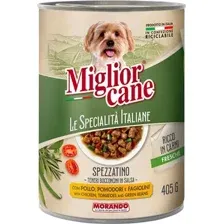 Влажный корм для собак Miglior Cane Le Specialita Italiane Кусочки в соусе кур., помид., фасоль (405г)