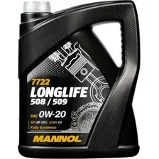 Моторное масло Mannol Longlife 508/509 0W-20 SP RC 5л