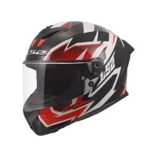 Мотошлем LS2 FF820 Rapid III Xtrem (S, белый/черный/красный)