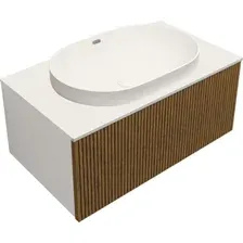 ЗОВ Тумба с умывальником Кито 80 K80LW0MRM-LDSPW6002 (белый/тростник)