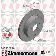 Тормозной диск ZIMMERMANN 200.2529.20 вентилируемый , задняя ось
