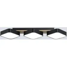 Припотолочная люстра Ambrella light FL4878/3 BK/WD (черный/дерево)