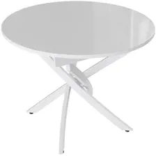 Стол обеденный AksHome Трия Diamond Тип 3 White, белый глянец