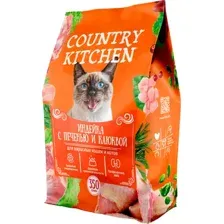 Корм для кошек Country Kitchen индейка с печенью и клюквой, 350 г