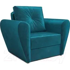 Кресло-кровать Mebel-Ars Квартет (бархат сине-зеленый Star Velvet 43 Black Green)