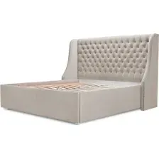 Кровать Mio Tesoro Пандора 180x200 (Velutto 18/серебро/белый)