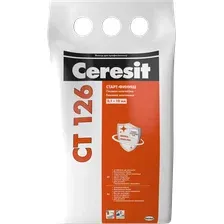 Шпатлевка белая гипсовая полимерминеральная Ceresit CT 126, 5 кг