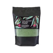 Соль морская для ванн с пеной "Эвкалипт", 1200 гр Aroma Saules