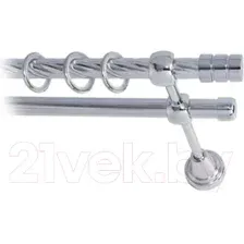 Карниз для штор Lm Decor Цилиндр 088 2р витой (хром, 1.6м)