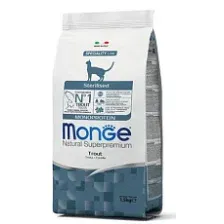 Корм Monge Cat Monoprotein Sterilized (Форель) для кошек 10 кг New