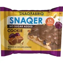 Печенье глазированное Snaq Fabriq арахис, изюм и крамель, 45 г