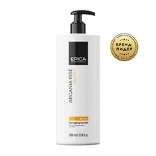 Кондиционер для волос Epica Professional Argania Rise Organic, для придания блеска с маслом арганы, 1 л