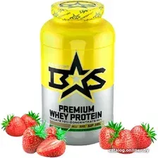 Протеин сывороточный (изолят) Binasport Premium Whey Protein (1300г, клубника)