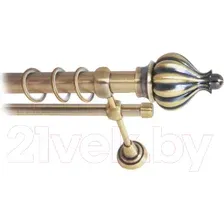Карниз для штор Lm Decor Купол 145 2р гладкий 25/16мм (антик, 4м)