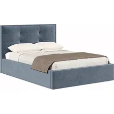 Кровать Хочу Домой Римини с ПМ 140x200 (темно-серый велюр 017)