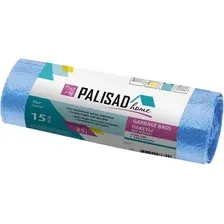 Пакеты для мусора Palisad Home 35л / 927155 (15шт, синий)