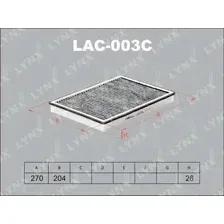 Салонный фильтр LynxAuto LAC003C