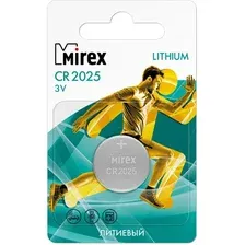 Батарейка Mirex CR2025 литиевая блистер 1 шт 23702-CR2025-E1