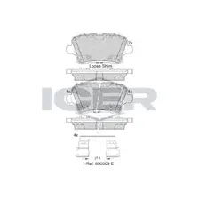 Тормозные колодки дисковые задняя ось ICER 182344