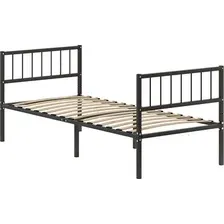 Кровать Домаклево Металика В3+В3 80x200 (черный)