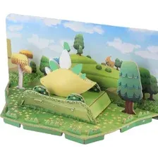 Магнитный конструктор Halftoys Dino Стего с диорамой HD005
