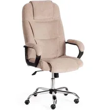 офисное компьютерное кресло Tetchair Bergamo Chrome (22) (флок), бежевый, 7