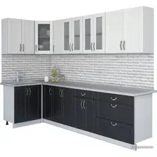 Готовая кухня Интерлиния Мила Крафт 1.2x3.0 (дуб английский/дуб полярный)