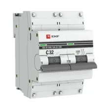 Автоматический выключатель EKF PROxima ВА 47-100 2P 32А C 10кА (mcb47100-2-32C-pro)