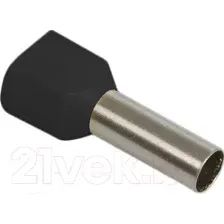Гильза для кабеля IEK UTE10-D6-0-100 (100 шт, черный)
