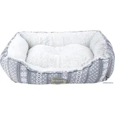 Лежак Scruffs Santa Paws 660696 (бело-серый)