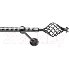 Карниз для штор Lm Decor Вираж 098 1р витой (антрацит, 2.8м)