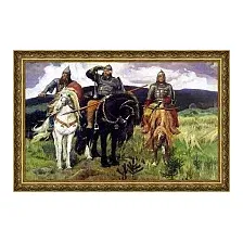 Картина Декарт "Богатыри" Васнецов, Русский художник 8Л0503 (в раме)