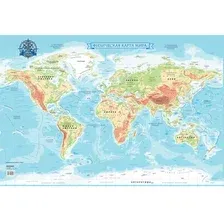 Настенная карта АСТ Физическая карта мира