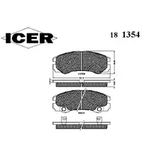 Тормозные колодки дисковые передняя ось ICER 181354