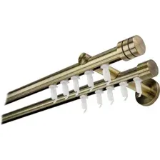 Карниз для штор Lm Decor Цилиндр 19/19мм 2р (антик, 2.4м)