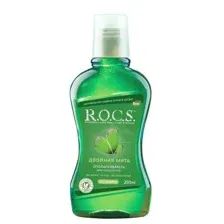 Ополаскиватель для полости рта R.O.C.S. двойная мята 250мл. Ополаскиватель РОКС без спирта,без фтора.