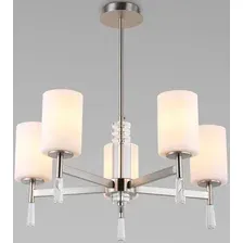 Люстра Ambrella LH56251/5 SN/FR (никель/белый матовый)