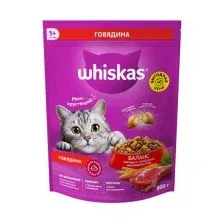 Корм для кошек Whiskas Вкусные подушечки с нежным паштетом, говядина, 800 г