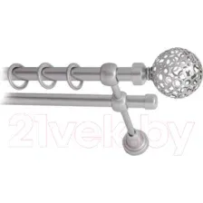 Карниз для штор Lm Decor Ажур 095 2р гладкий (сатин, 3.2м)