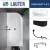 Ванна Lauter Bliss 170 L 21201071L (с ножками, лицевым экраном черного цвета сифоном 21Y31001 матовый черный)