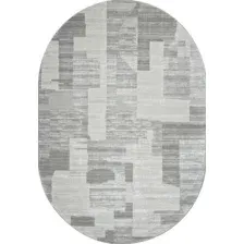 Ковер для жилой комнаты Merinos Sirius F190-OVAL-CREAM-GRAY (1x2)