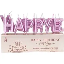 Набор свечей для торта S.G. Home Happy Birthday SG-CC-HB (розовый)