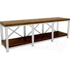 Тумба Hype Mebel Флорида 120x40 (белый-дуб галифакс олово)