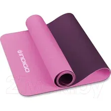 Коврик для йоги и фитнеса Indigo Sport TPE / IN106 (розовый/фиолетовый)