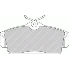 Тормозные колодки дисковые передняя ось FERODO FDB1096