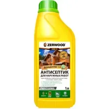 Антисептик для древесины Zerwood Для наружных работ ANR-9 концентрат (1л)